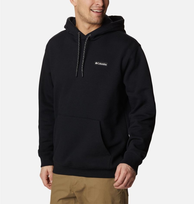 Black Columbia Marble Canyon Heavyweight Fleece Men's Hoodie | 50712COGA