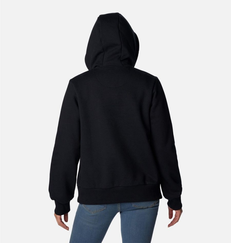 Black Columbia Marble Canyon Women's Hoodie | 85319QZXJ