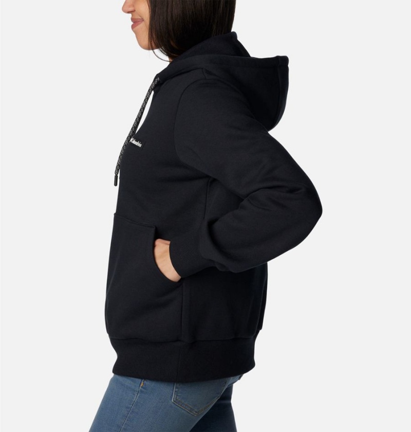 Black Columbia Marble Canyon Women's Hoodie | 85319QZXJ