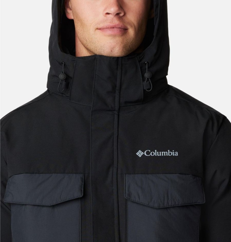 Black Columbia Marquam Peak Fusion Insulated Men's Puffer Jacket | 97840CAHO