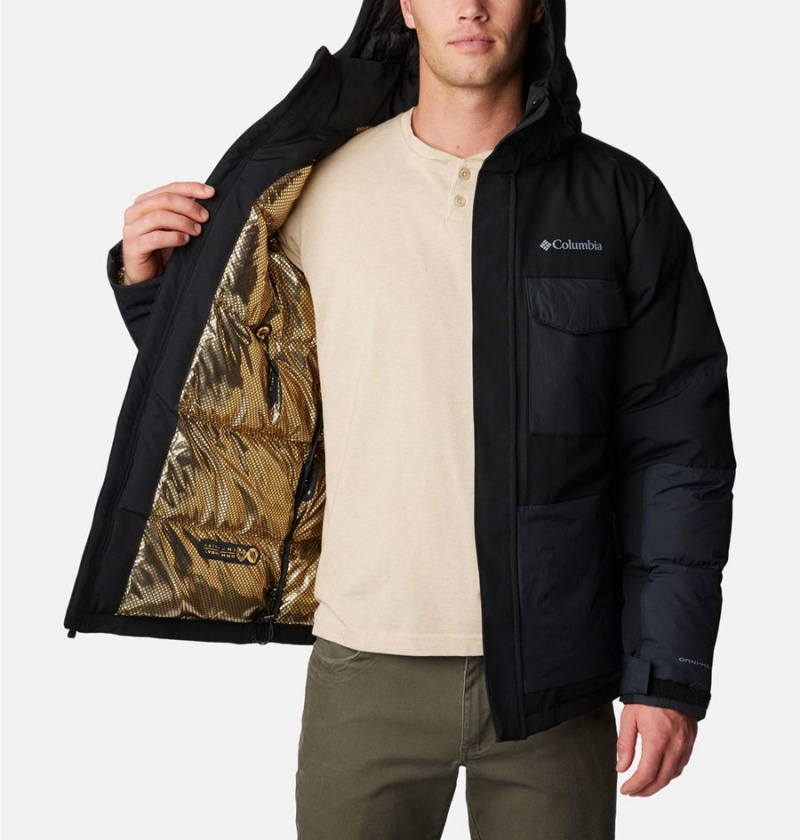 Black Columbia Marquam Peak Fusion Insulated Men's Puffer Jacket | 97840CAHO