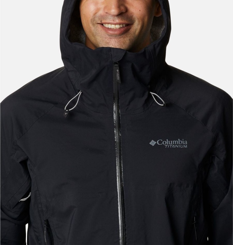 Black Columbia Mazama Trail Shell Men's Rain Jacket | 51802CNPM