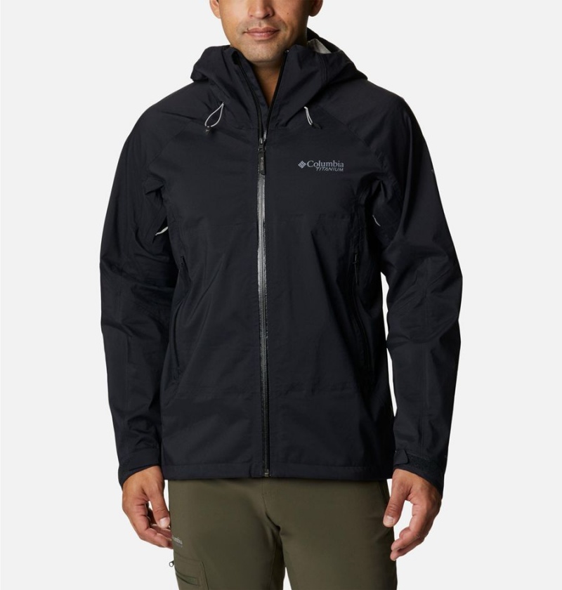 Black Columbia Mazama Trail Shell Men\'s Rain Jacket | 51802CNPM