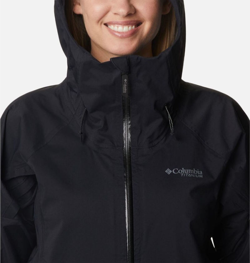 Black Columbia Mazama Trail Shell Women's Rain Jacket | 73465OVLY