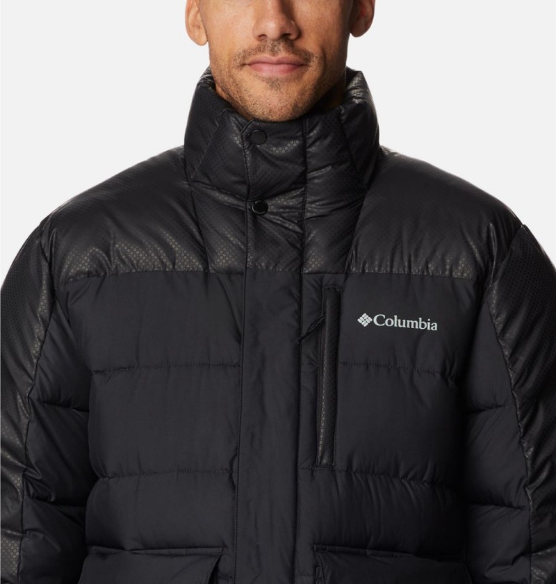 Black Columbia Mineral Ridge Black Dot Insulated Men's Puffer Jacket | 21603SGTD