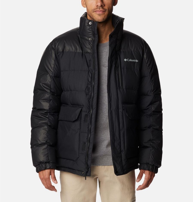 Black Columbia Mineral Ridge Black Dot Insulated Men's Puffer Jacket | 21603SGTD