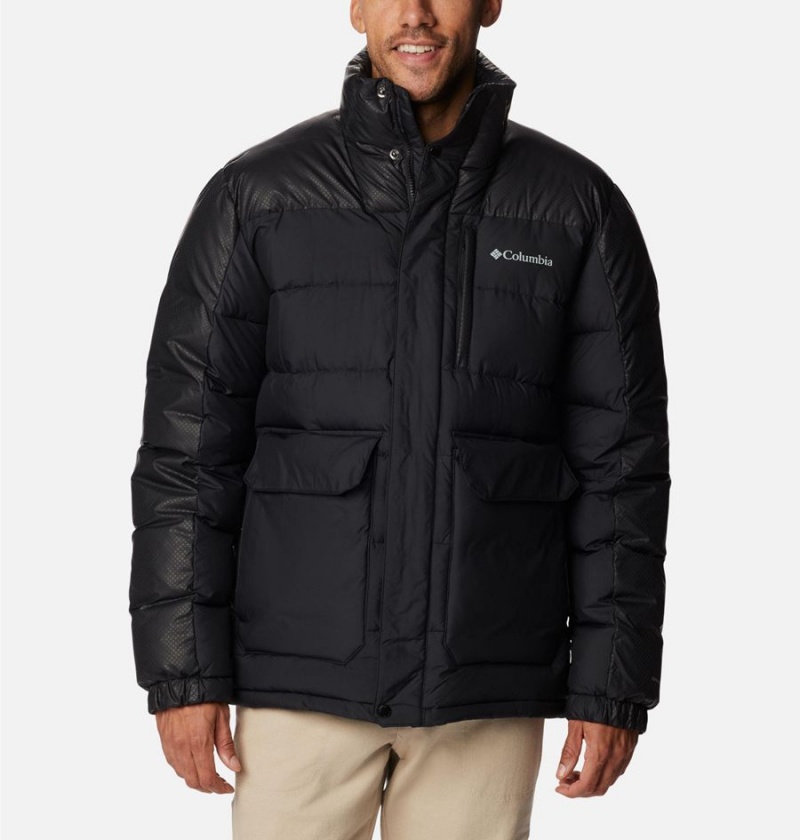 Black Columbia Mineral Ridge Black Dot Insulated Men\'s Puffer Jacket | 21603SGTD