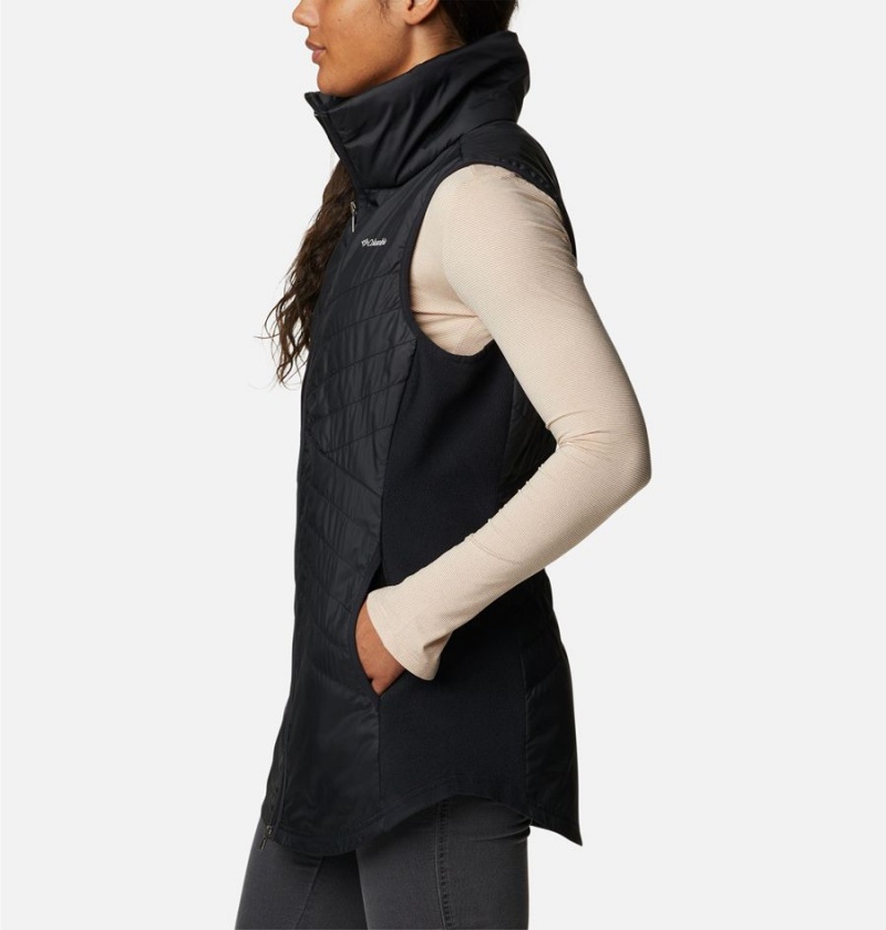 Black Columbia Mix It Around Long Women's Vest | 96580EBNG