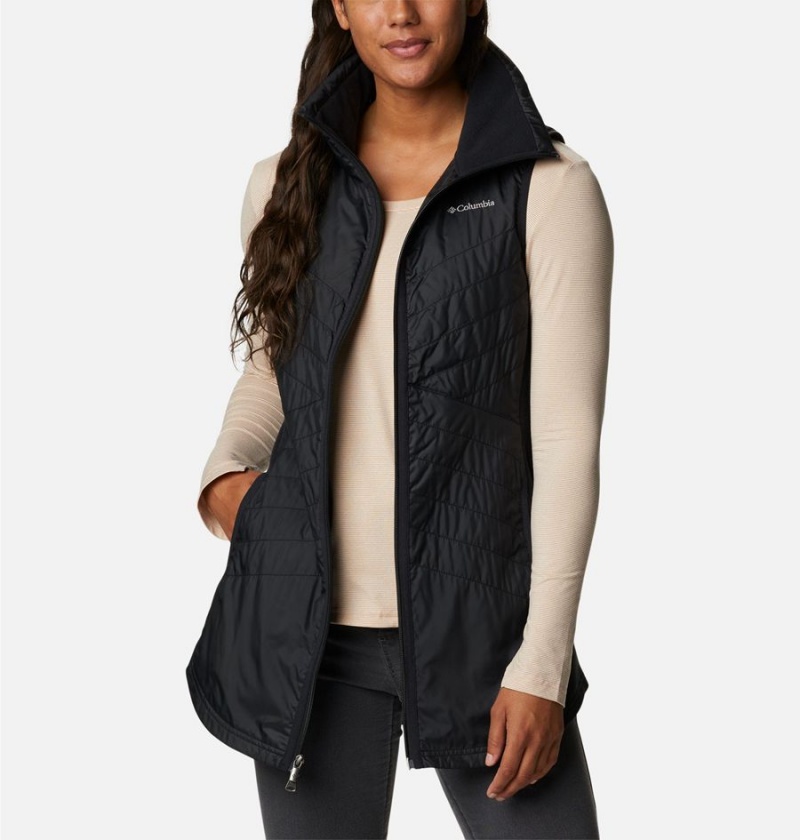 Black Columbia Mix It Around Long Women's Vest | 96580EBNG