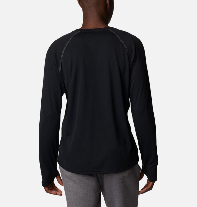 Black Columbia Narrows Pointe Long Sleeve Men's T-Shirt | 14962DAYC