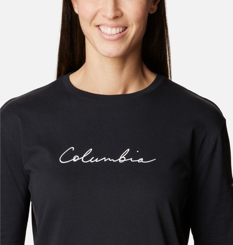 Black Columbia North Cascades Long Sleeve Women's T-Shirt | 62907JUQF