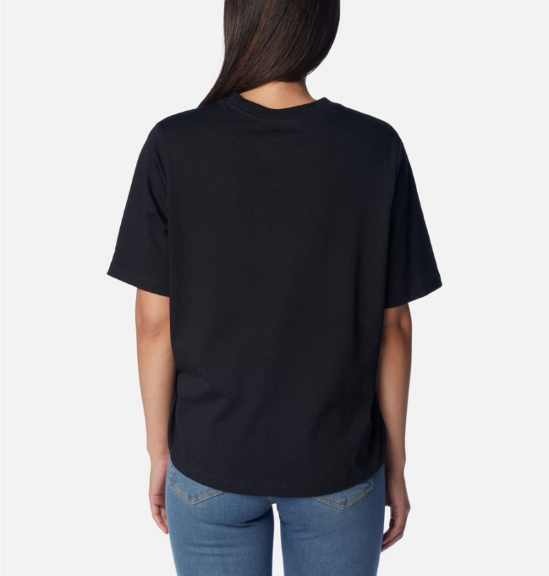 Black Columbia North Cascades Relaxed Women's T-Shirt | 57164GIHM