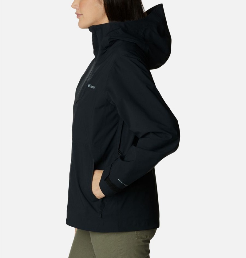 Black Columbia Omni-Tech Ampli-Dry Shell Women's Rain Jacket | 73046EPJH