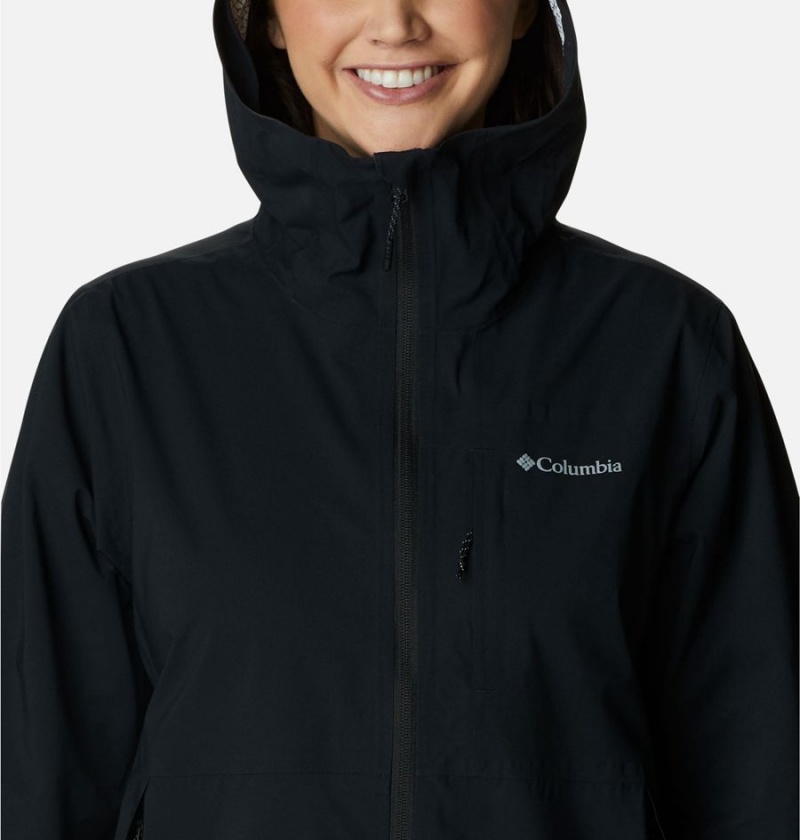 Black Columbia Omni-Tech Ampli-Dry Shell Women's Rain Jacket | 73046EPJH