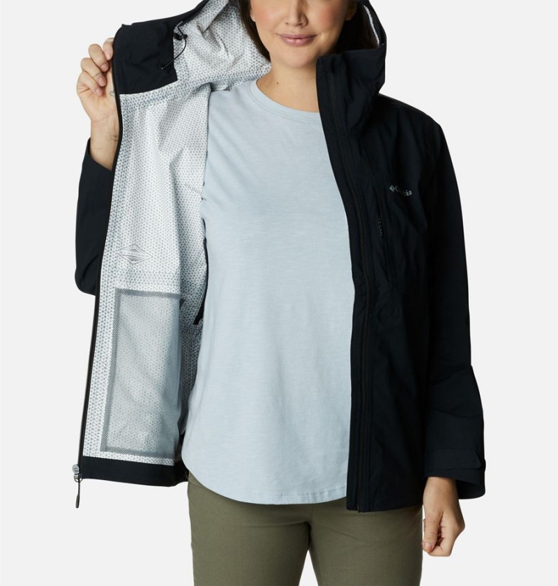 Black Columbia Omni-Tech Ampli-Dry Shell Women's Rain Jacket | 73046EPJH