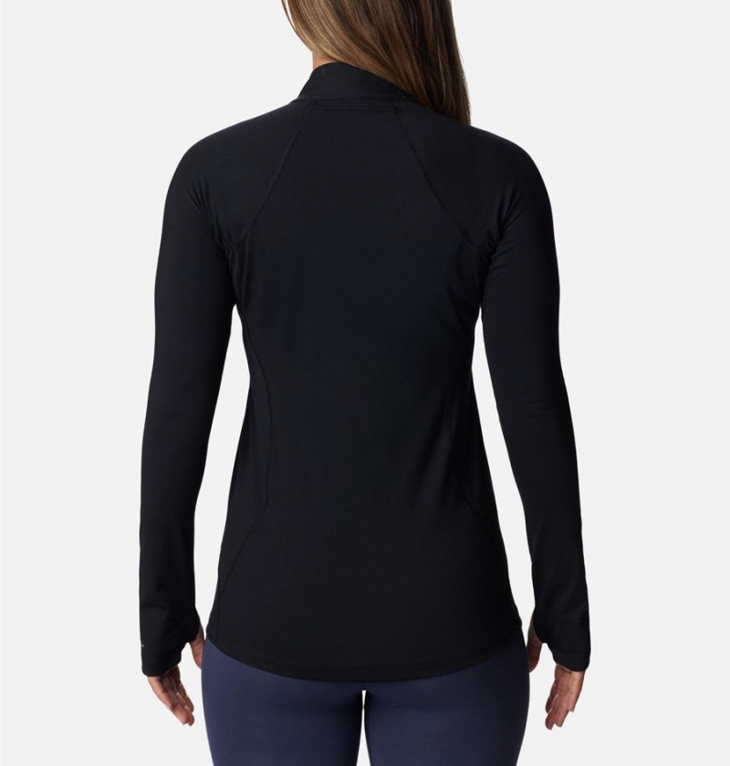 Black Columbia Omni Heat Midweight Baselayer Half Zip Women's Pullover | 49876VENH