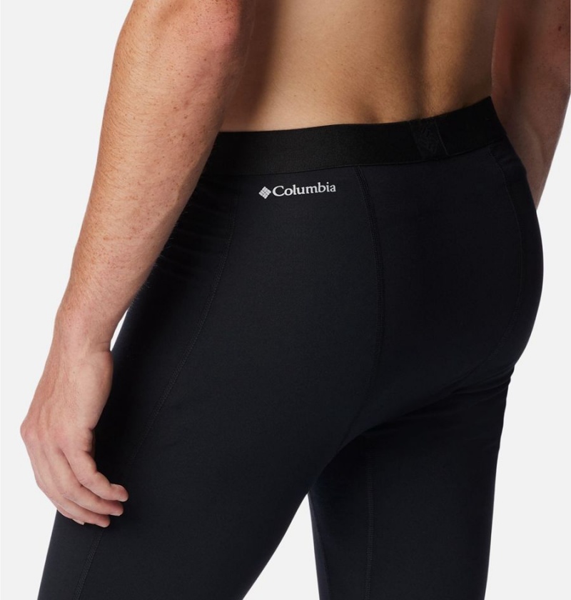 Black Columbia Omni Heat Midweight Baselayer Tights Men's Pants | 84165PJAN