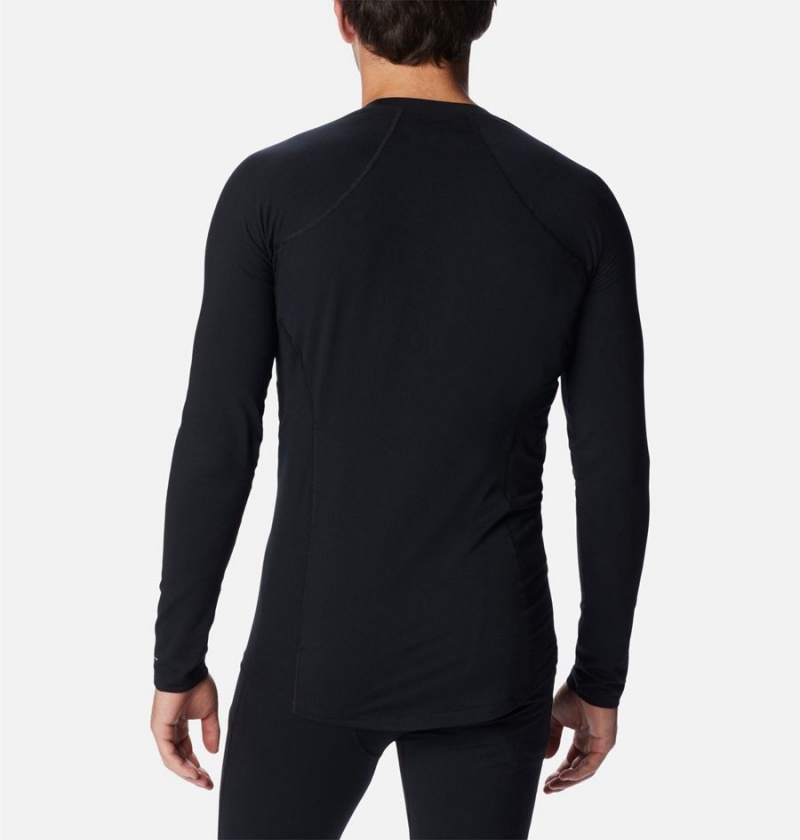 Black Columbia Omni Heat Midweight Baselayer Crew Men's T-Shirt | 60528WPMY