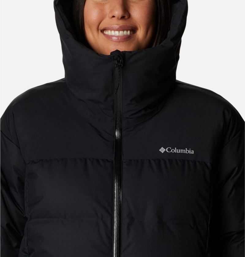 Black Columbia Opal Hill Mid Women's Puffer Jacket | 96087FQLK