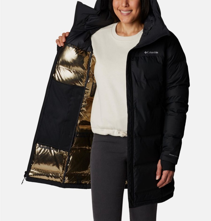 Black Columbia Opal Hill Mid Women's Puffer Jacket | 96087FQLK