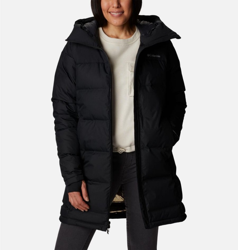 Black Columbia Opal Hill Mid Women's Puffer Jacket | 96087FQLK