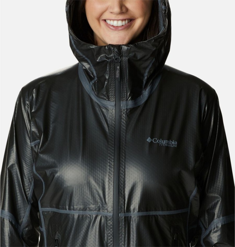 Black Columbia OutDry Extreme Mesh Shell Women's Rain Jacket | 16709KDRC