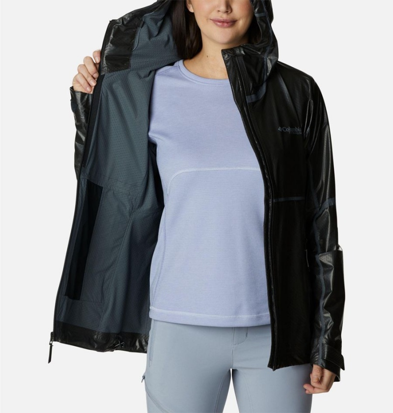 Black Columbia OutDry Extreme Mesh Shell Women's Rain Jacket | 16709KDRC