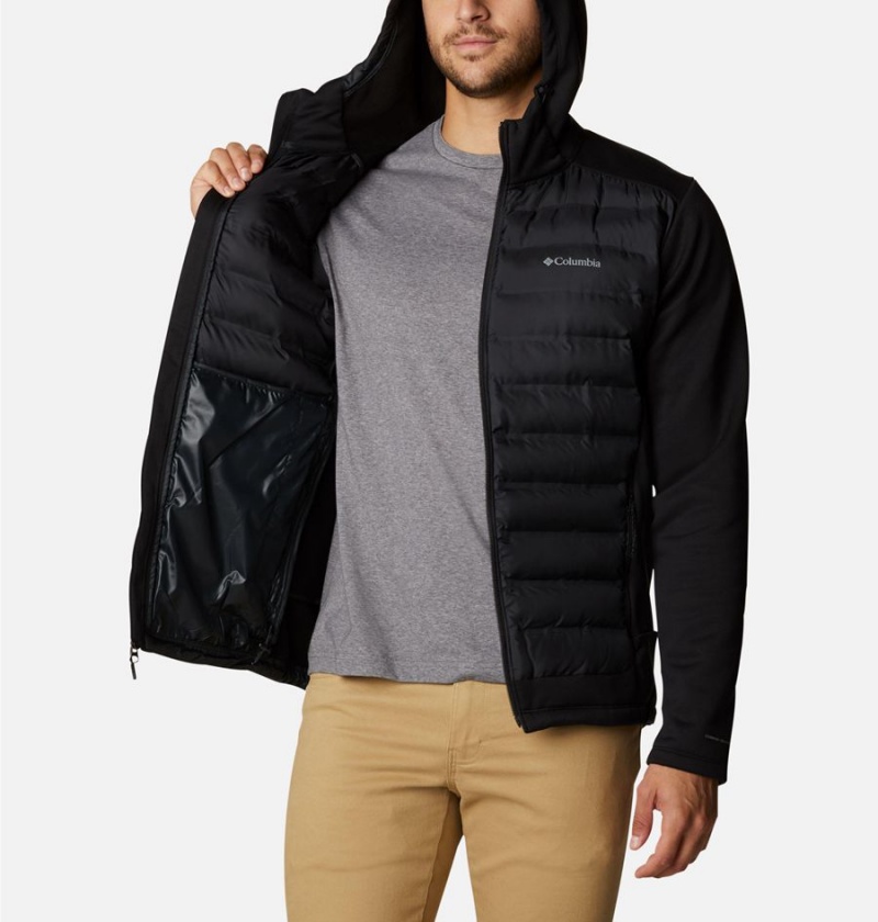 Black Columbia Out-Shield Full Zip Hoodie Insulated Men's Puffer Jacket | 26940VTBN