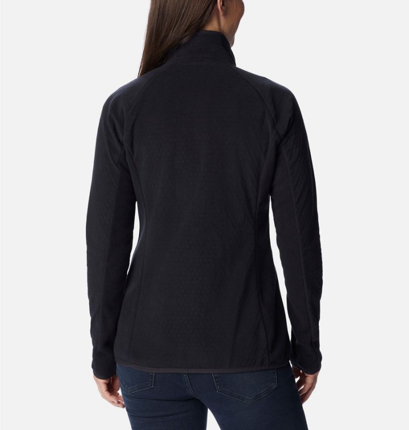 Black Columbia Outdoor Tracks Full Zip Women's Fleece Jacket | 73864POIW