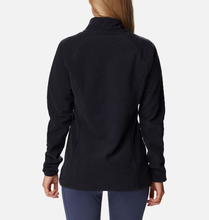 Black Columbia Outdoor Tracks Half Zip Fleece Women's Pullover | 97462TBXK