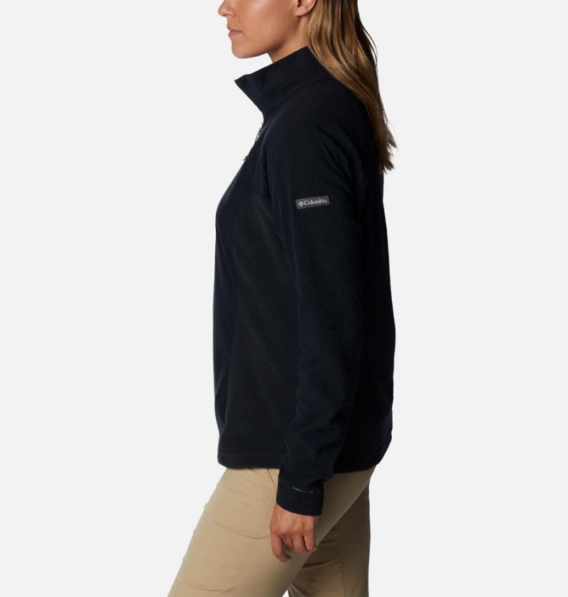 Black Columbia Overlook Pass Half Zip Women's Pullover | 27146FGLX