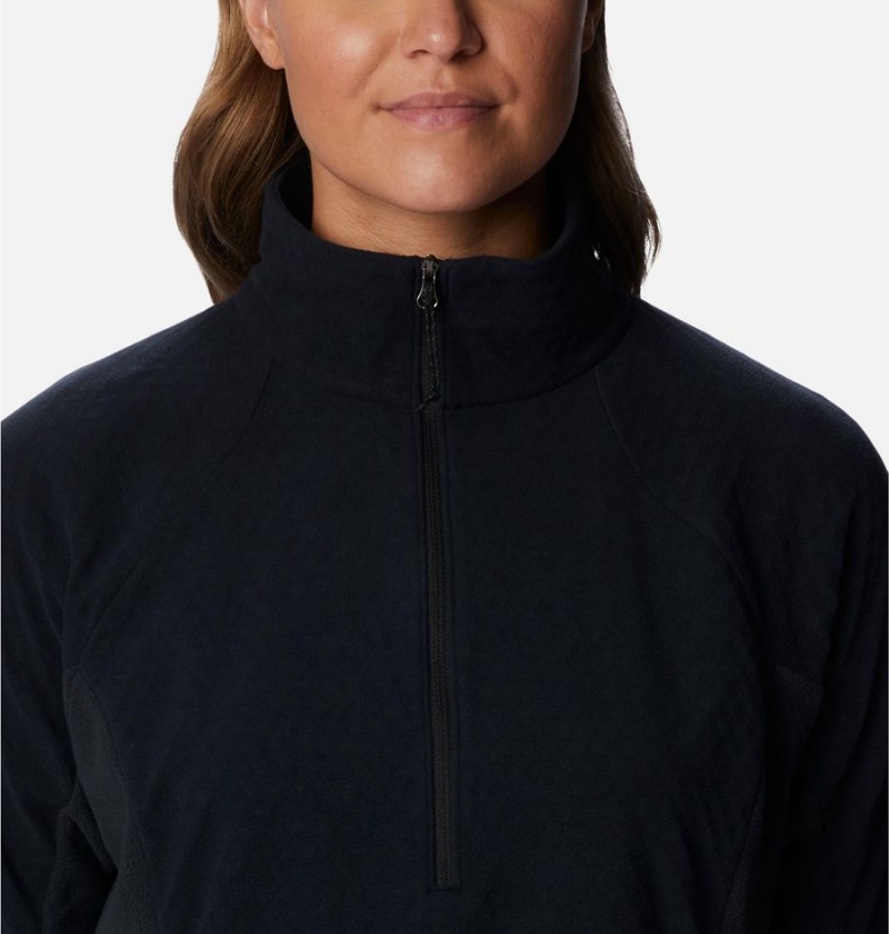 Black Columbia Overlook Pass Half Zip Women's Pullover | 27146FGLX