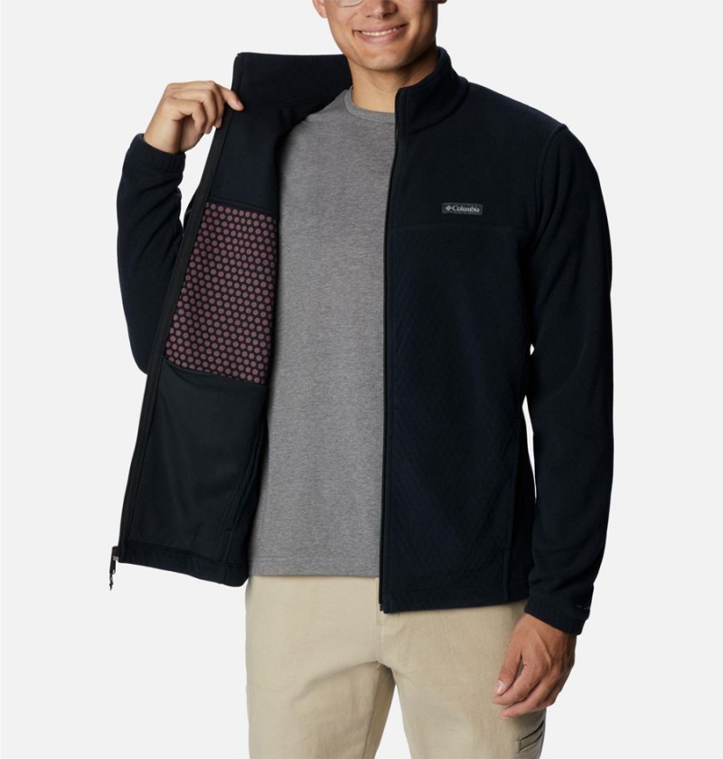 Black Columbia Overlook Trail Full Zip Men's Fleece Jacket | 35701KLWQ