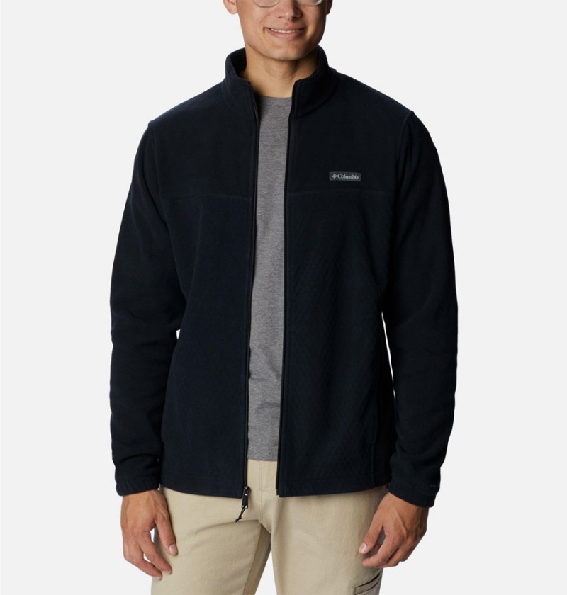 Black Columbia Overlook Trail Full Zip Men's Fleece Jacket | 35701KLWQ