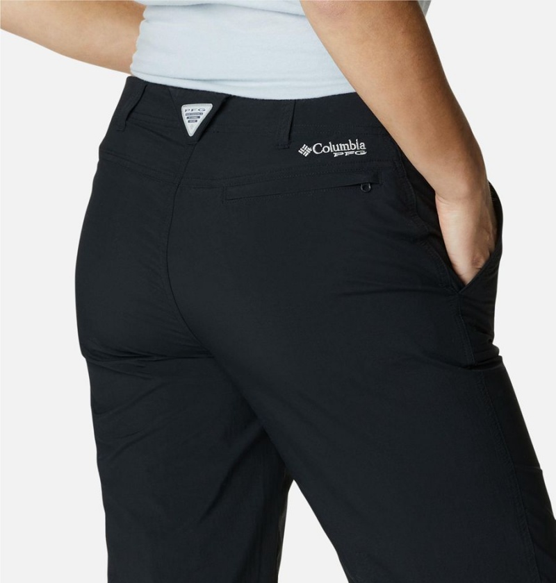 Black Columbia PFG Aruba Roll Up Women's Pants | 79584QVXU