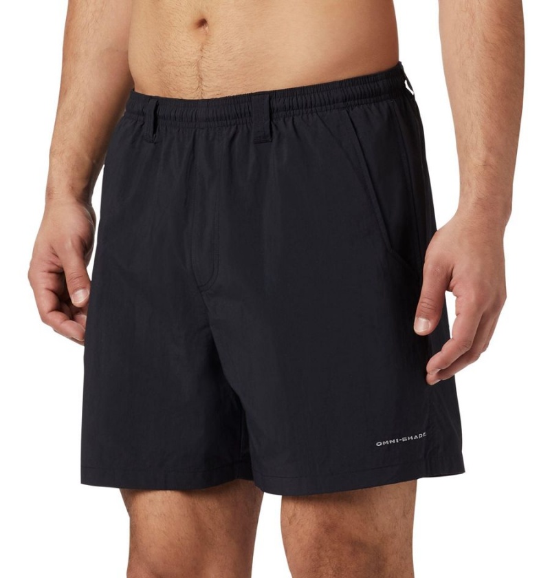 Black Columbia PFG Backcast III Water Men's Shorts | 30795RZFK