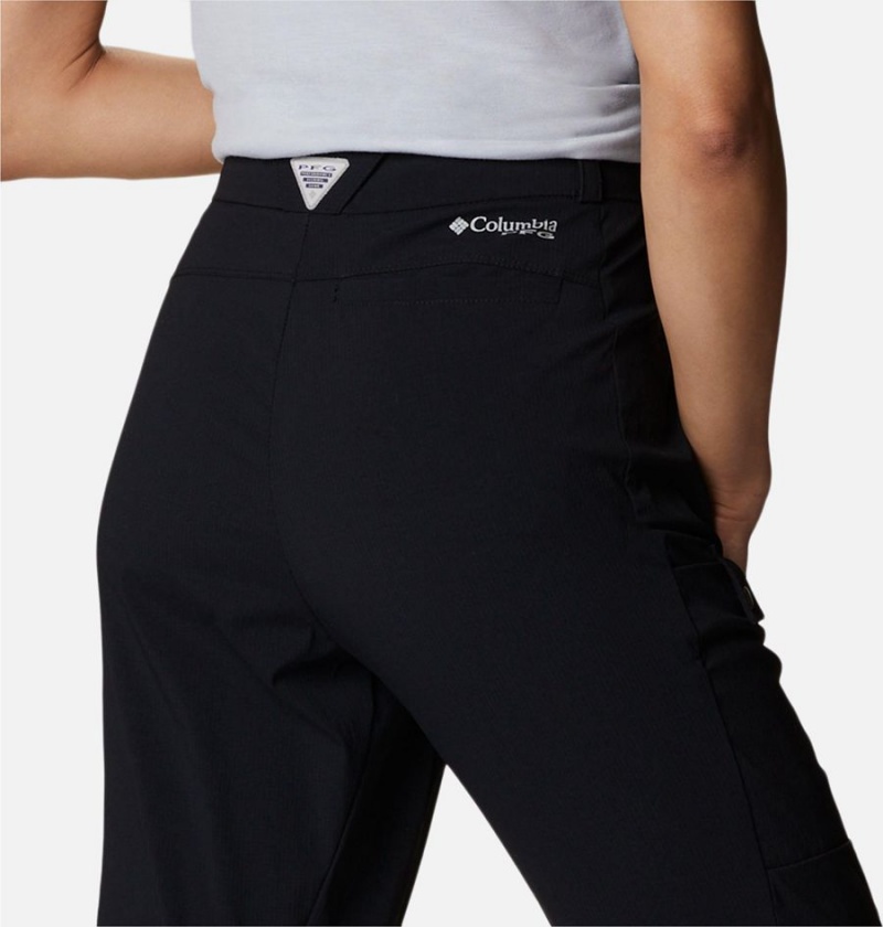 Black Columbia PFG Cast and Release Stretch Women's Pants | 09148YCSA