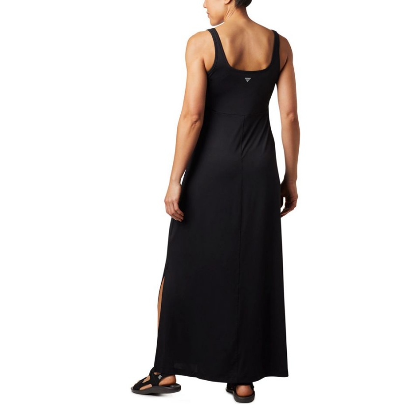 Black Columbia PFG Freezer Maxi Women's Dress | 10964WAGU