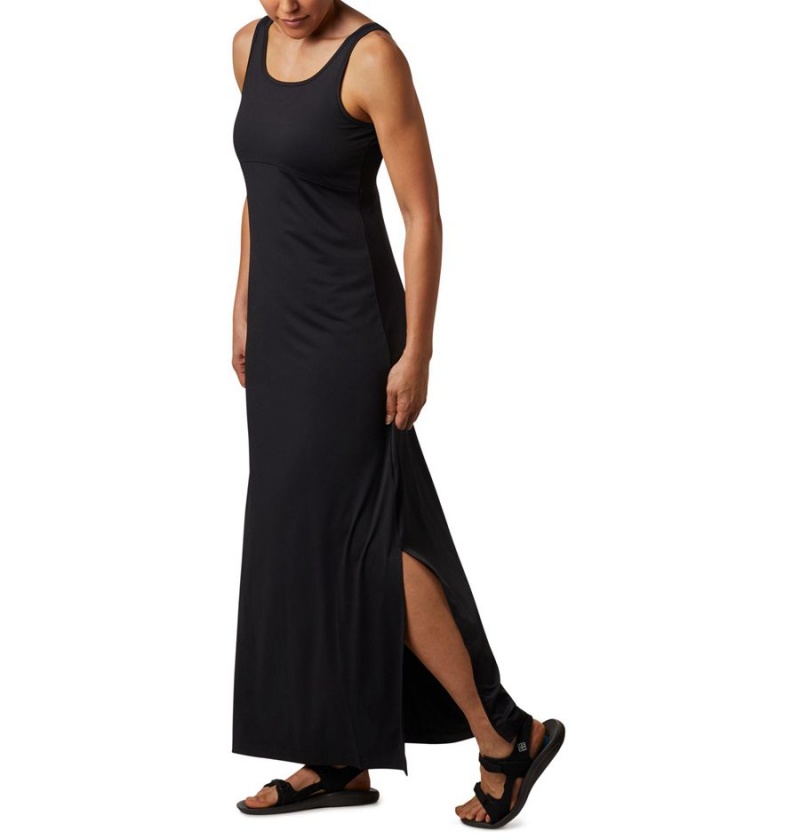 Black Columbia PFG Freezer Maxi Women's Dress | 10964WAGU