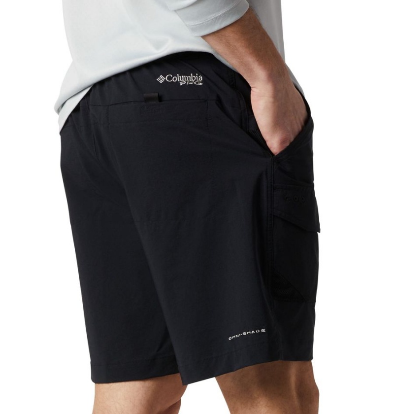 Black Columbia PFG Permit III Men's Shorts | 09157LQTP