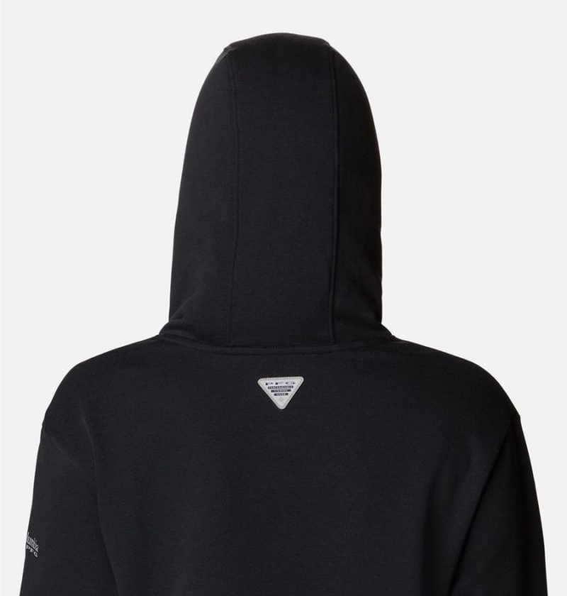 Black Columbia PFG Slack Water French Terry Women's Hoodie | 14297YMBP