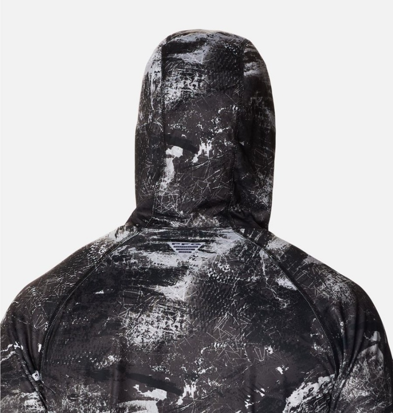 Black Columbia PFG Super Terminal Tackle Men's Hoodie | 08147KRAB