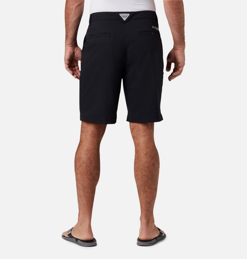 Black Columbia PFG Tamiami Men's Shorts | 50864XQNJ