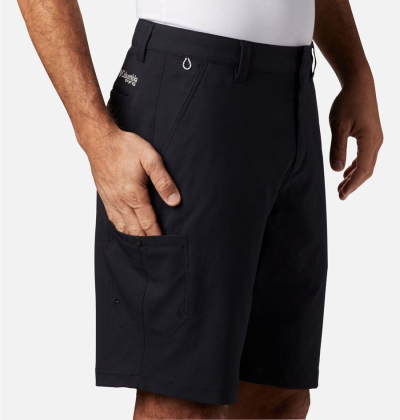 Black Columbia PFG Tamiami Men's Shorts | 50864XQNJ