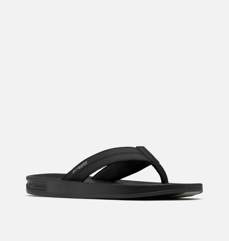 Black Columbia PFG Tidal Ray Flip Flop Men's Sandals | 38051OAUZ