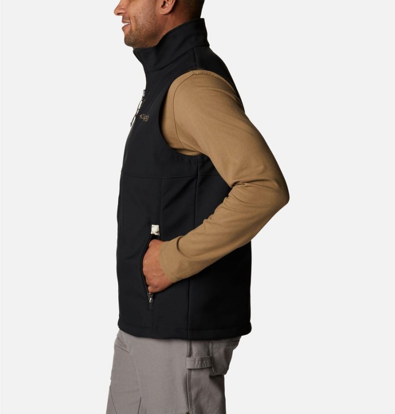 Black Columbia PHG Ascender Softshell Men's Vest | 70942TADE