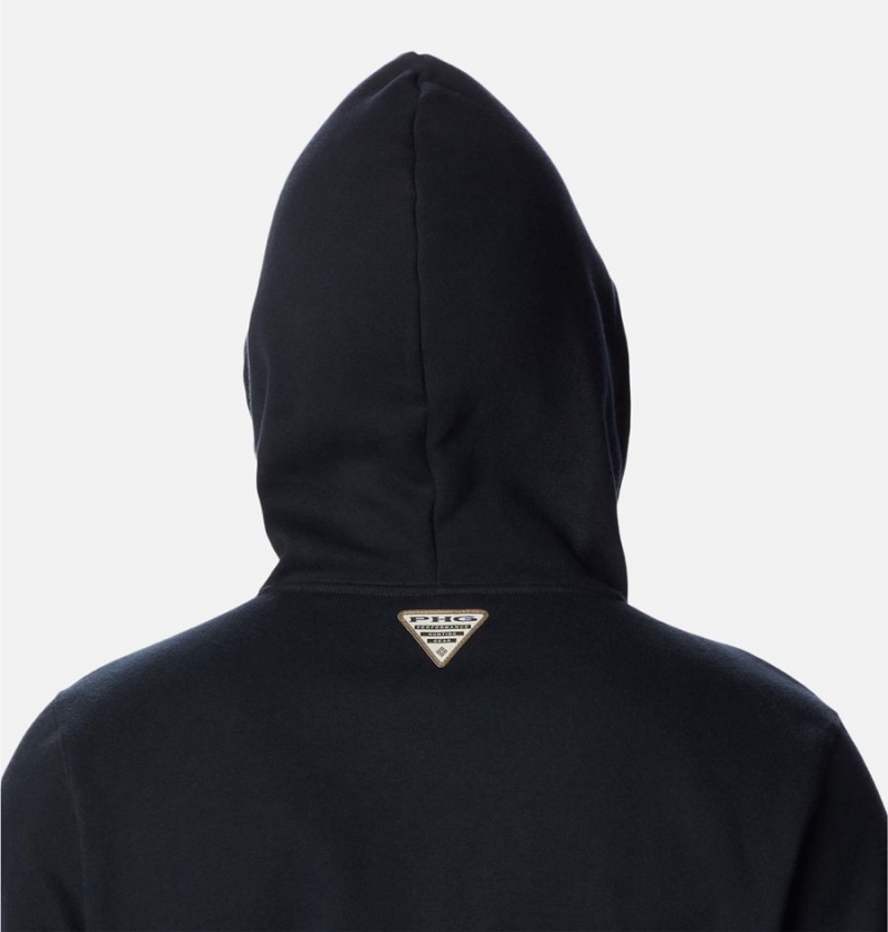 Black Columbia PHG Game Flag II Men's Hoodie | 41857IKBE