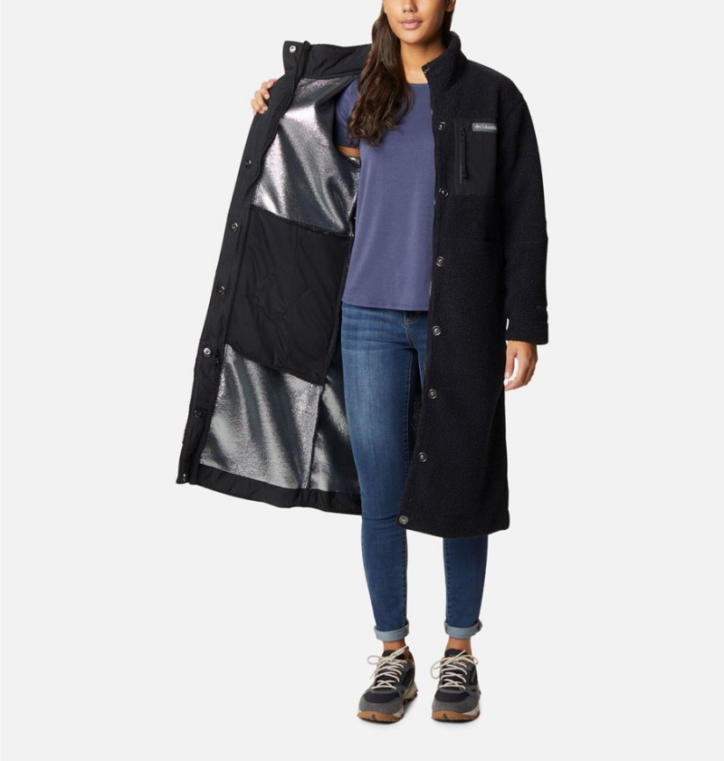 Black Columbia Panorama Full Length Women's Fleece Jacket | 27840SLFX