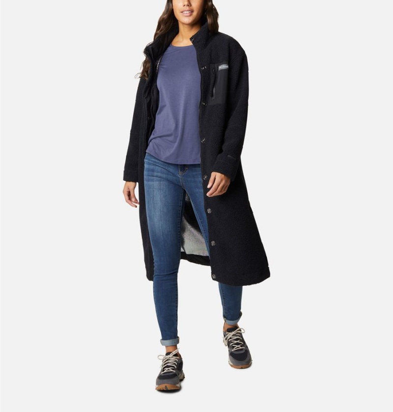 Black Columbia Panorama Full Length Women's Fleece Jacket | 27840SLFX