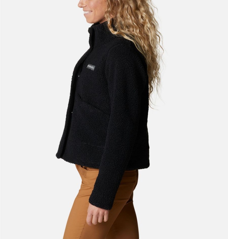 Black Columbia Panorama Snap Women's Fleece Jacket | 05479ZIBG